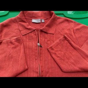 Croft & Barrow zip sweater 2x for fall / orange